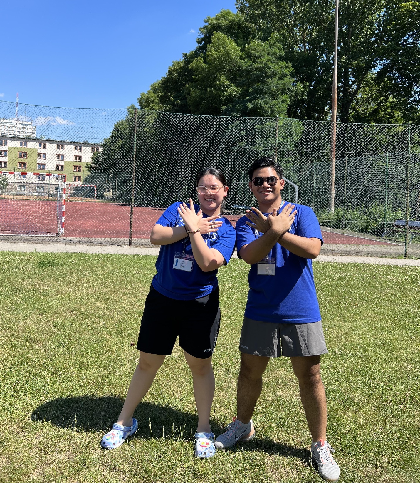 Timothy Cantonjos and Ania Ng representing Ateneo De Manila during Intramurals Day