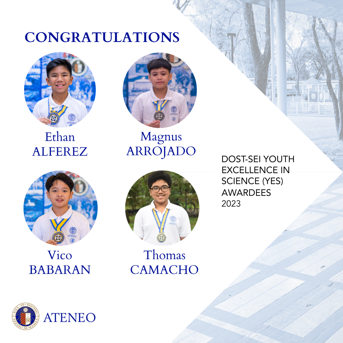 YES AGS slide 1 Ethan Alferez Magnus Arrojado Vico Babaran Thomas Camacho