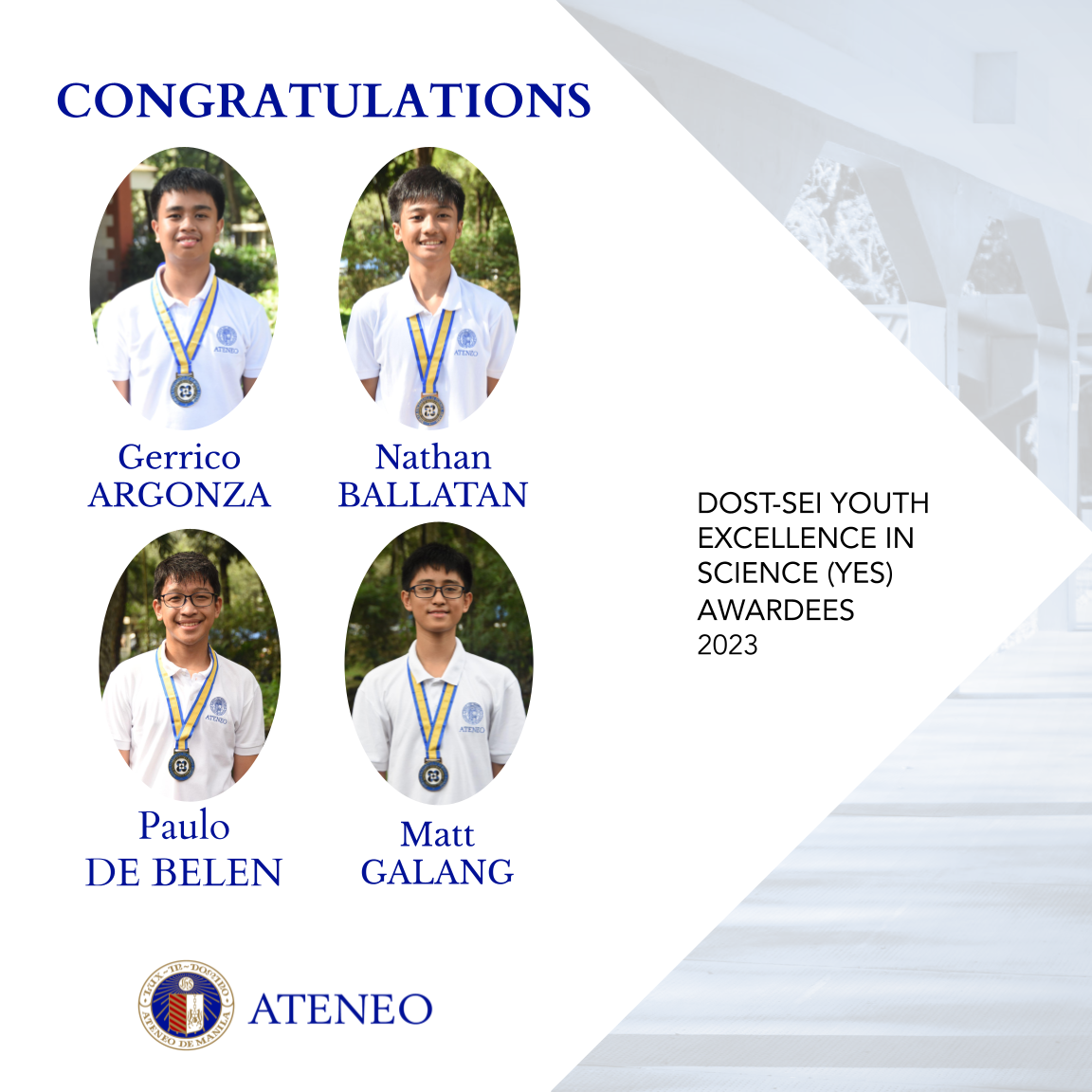 Gerrico Argonza Nathan Ballatan Paulo De Belen Matt Galang