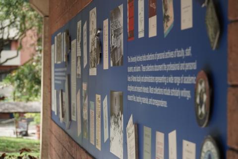 Outside the University Archives in Faber Hall, Loyola Heights campus