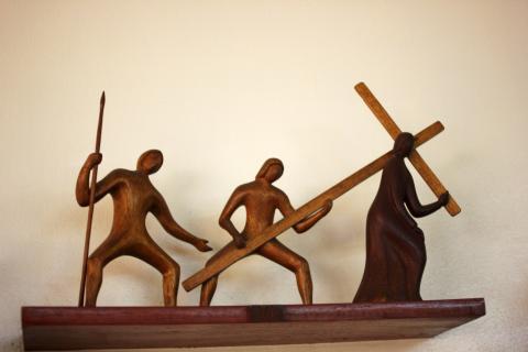 Passion of the Cross art inside the LS Chapel