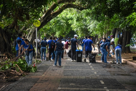 AJHS faculty and staff help clean Intramuros on 4 July 2025