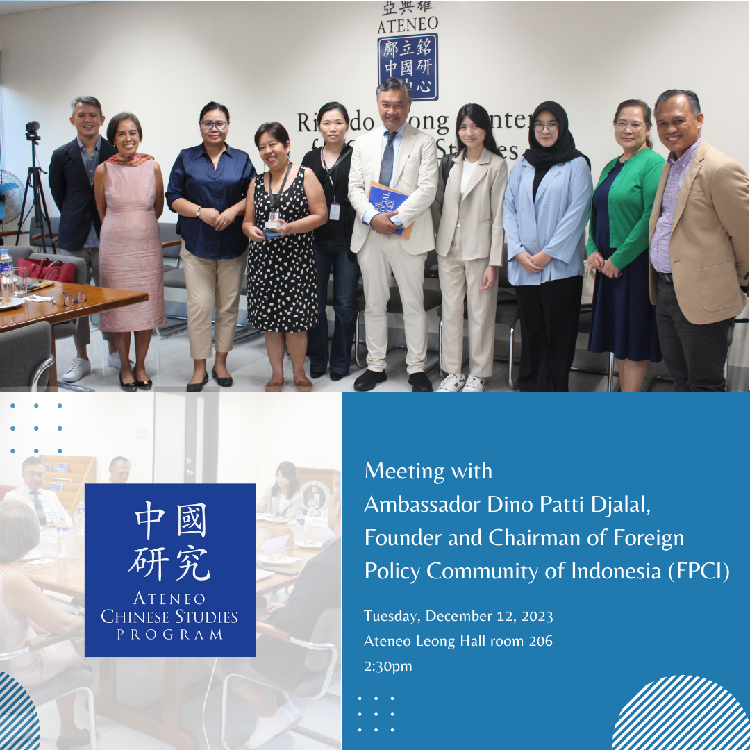 Meeting with Ambassador Dino Patti Djalal, Founder and Chairman of Foreign Policy Community of Indonesia (FPCI).