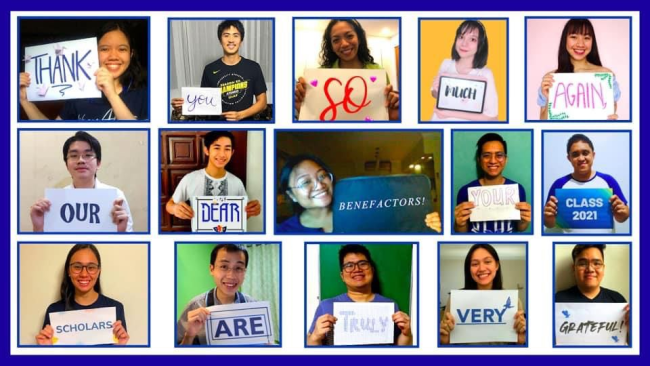 Class of 2021 scholars and benefactors get together during Unprecedented Times