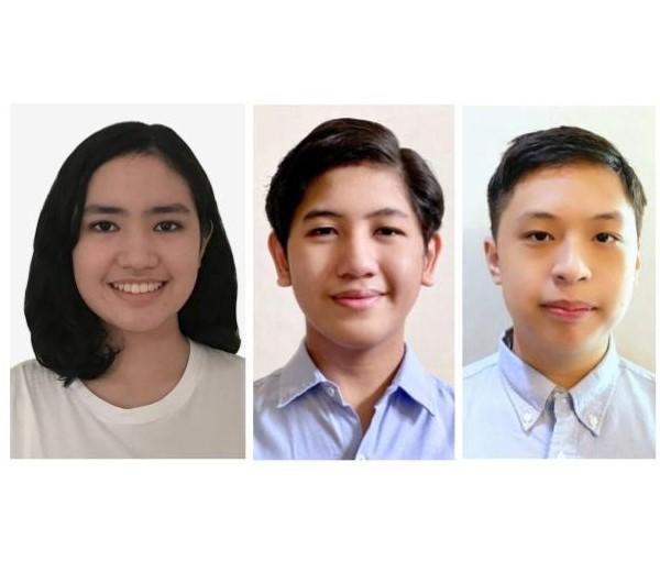 (L-R) WMTC gold awardees Deanne Algenio, Jimbo Bernardo, Keean Tang 