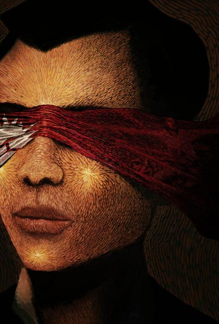 Bonifacio blindfolded