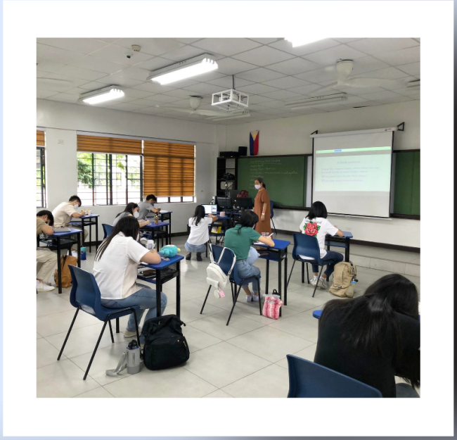 Meng de Guia teaches an ASHS pilot in-person class