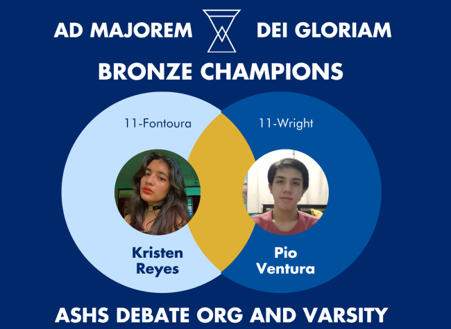 Imperial Schools bronze champs Kristen Reyes & Pio Ventura  