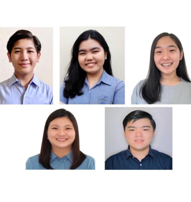 Clockwise from top left: Jimbo Bernardo, Marin De Leon, Sophia Lee, Cassidy Tan, Amber Lim   