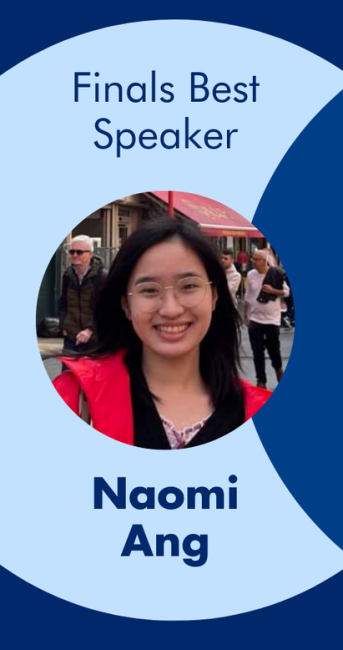 Naomi Ang, Finals Best Speaker 