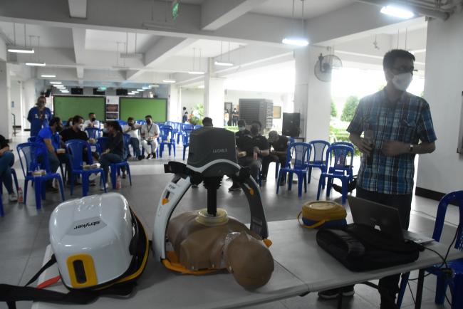 ASHS personnel were trained to use an Automated External Defibrillator, a life-saving device. 