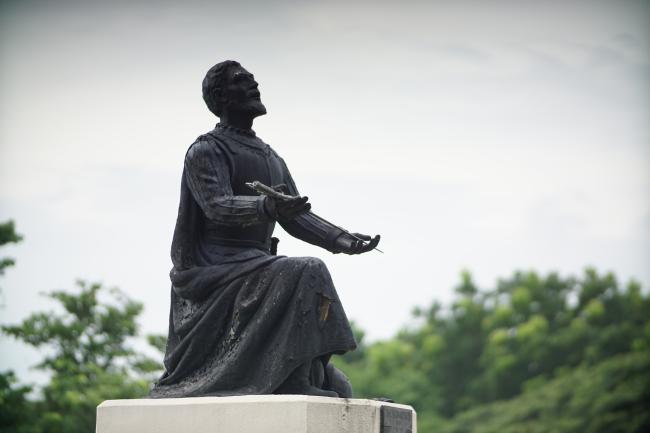 St Ignatius statue at MO