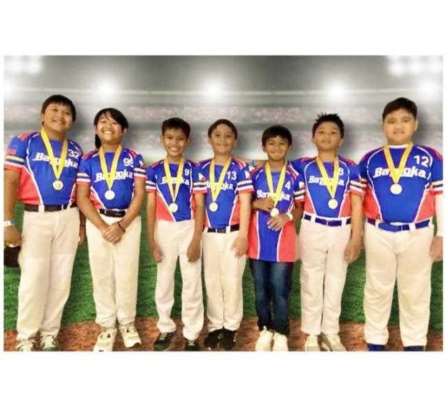 (L-R) King Vinluan, Makisig Mijares, Josh Gonzalez, Aiden Lazaro, Kyle Baltazar, Axl Alingog, Win Ignacio  