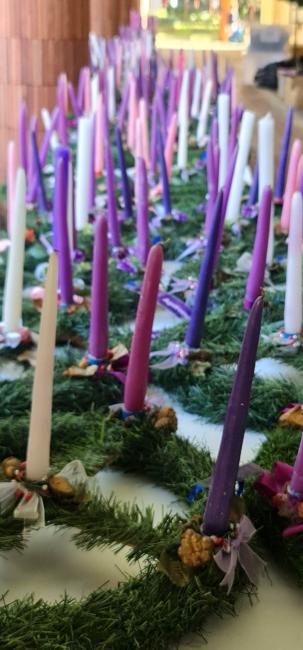 AGS Advent wreaths waiting to be blessed 