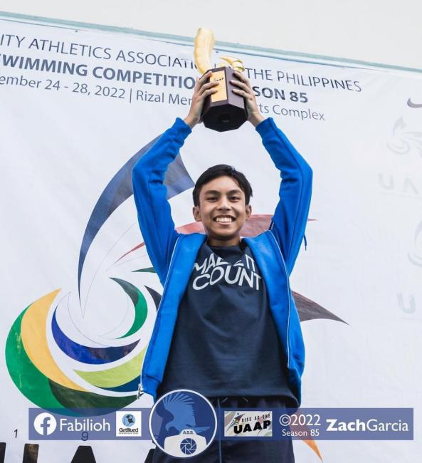 Ivo Enot, boys' MVP of UAAP Season 85 swimming (photo by Zach Garcia) 