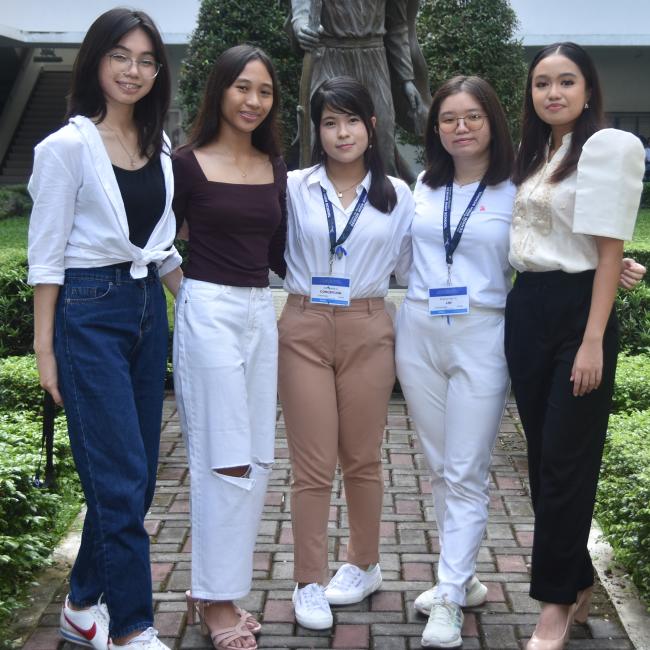 (L-R) Aliah Garcia, Aliyah Herlihy, Ira Concepcion, Eliana Lim, Daniella Barbacena