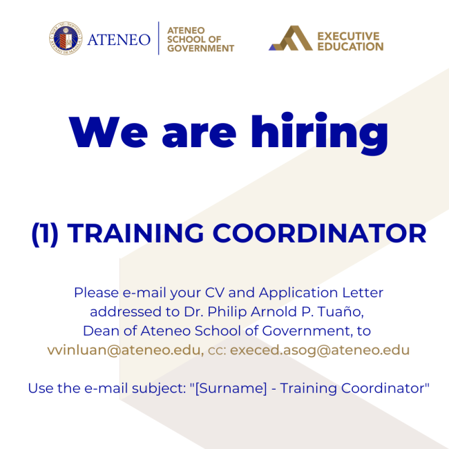 ASoG ExecEd Hiring Training Coordinator