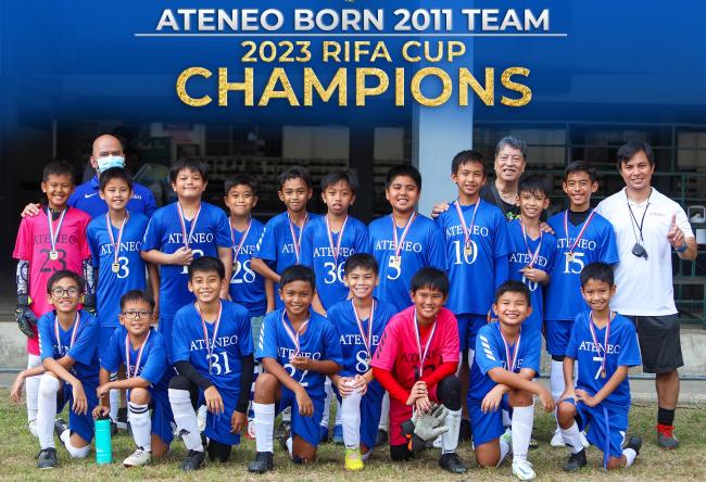 Front row from left: Jaime Villanueva, Migo Malvar, Josef Tomas, Joaquin Mendoza, Andres Sumpaico, Lucas Escalante, Rocco Uy, Agu Hizon; second row from left: Francis Desabille, Sancho Aquino, Zach Go, Chad Baviera, Alejo Commeyne, Basti Driz, Chase Francisco, Aki Belza, Zach Gan, Kite Kabatay; third row from left: Siegfried Villanueva, Mario Guison, Sean Alli
