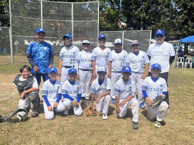 The Blue Eagles are Quezon City baseball division meet champions 