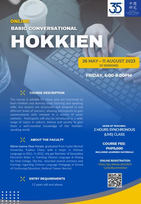 Cycle 2 - Online Basic Conversational Hokkien