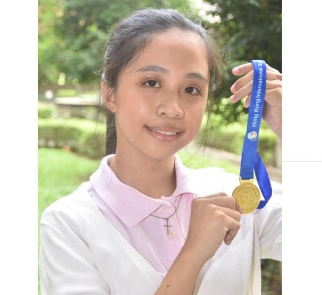 Savi San Juan, HKISO gold medalist for the PH round 