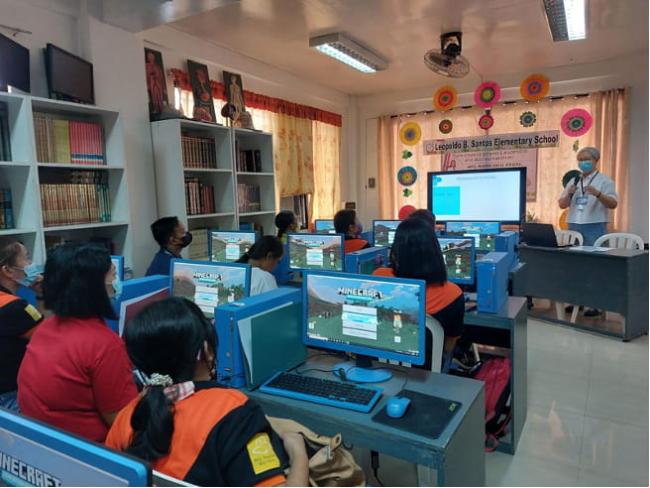 Dr. Rodrigo discussed the training program during the training with RMES teachers