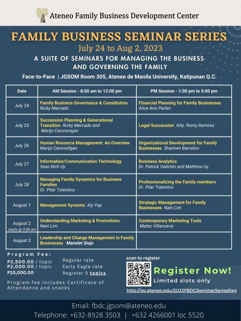 2023 Family Business Seminar Series