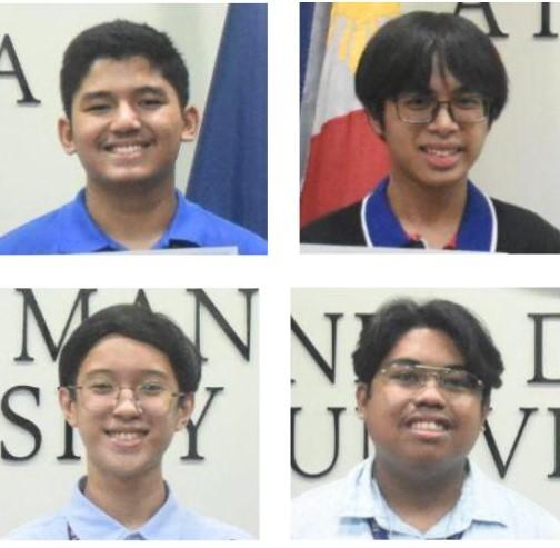 The Grade 9 Pope Francis Award winners of the 2023 AJHS Science Research Fair