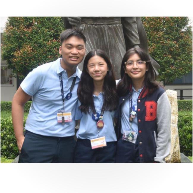 (L-R) NAsHDC 2023 champs Sam Tango, Jasmin Ang, Kristen Reyes 