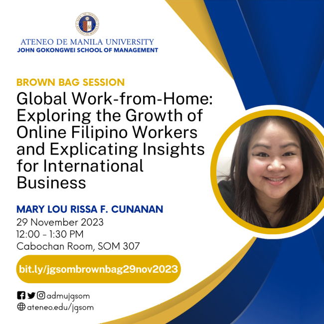 JGSOM Brown Bag Session Nov 29