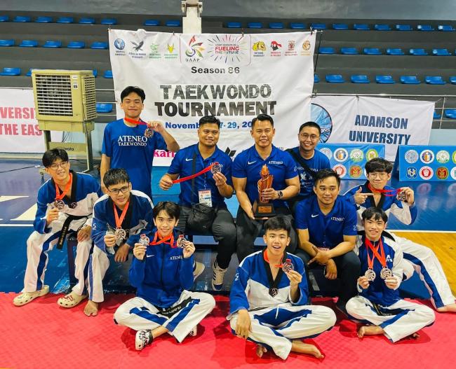 The bronze trophy winners of UAAP Season 86 Juniors Team Kyorugi 