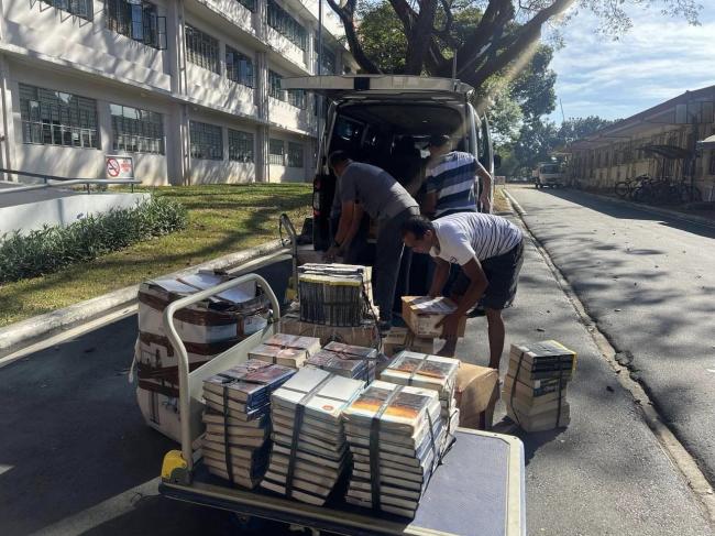 The donated books bound for Morong National High School  