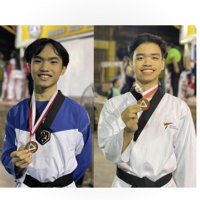 Gold medalists Nathan Chupungco and Lucas Llarena  