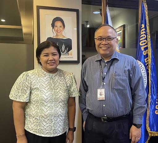 Dr Carleen Sedilla and Fr Jonjee Sumpaico, SJ  