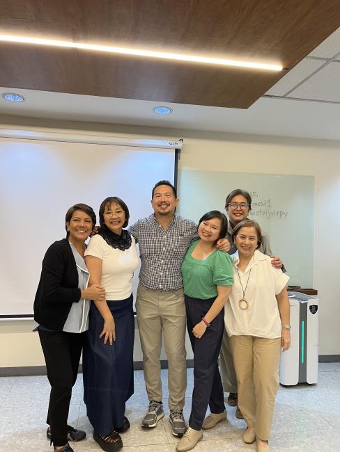 Ron Darvin with English Dept members