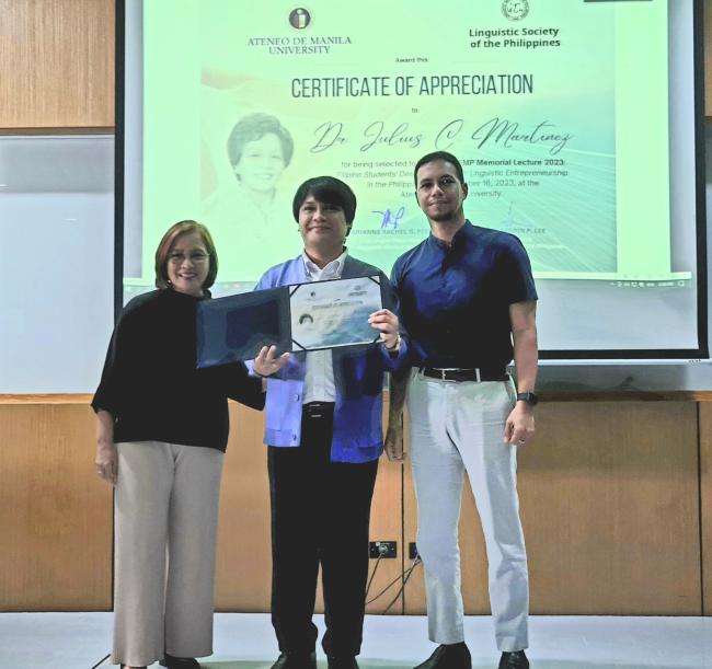 Martinez awarded EMP lecture
