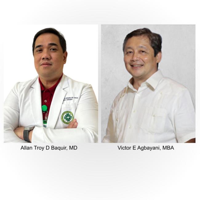 Allan Troy D Baquir, MD (left) and Victor E Agbayani, MBA 
