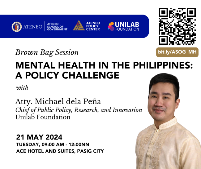 Mental Health in the Philippines: A Policy Challenge, 21 May