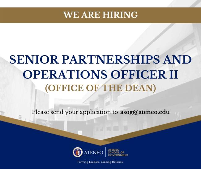 Hiring Senior Partnerships and Operations Officer II