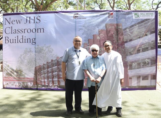 (L-R) Fr Jonjee Sumpaico SJ, Fr Bert Ampil SJ, Fr Mamert Mañus SJ