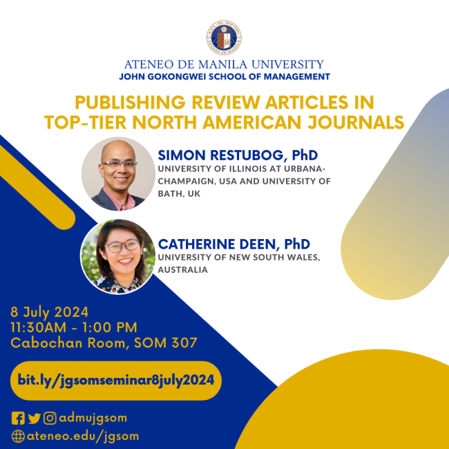 Publishing Review Articles in Top-tier North American Journals