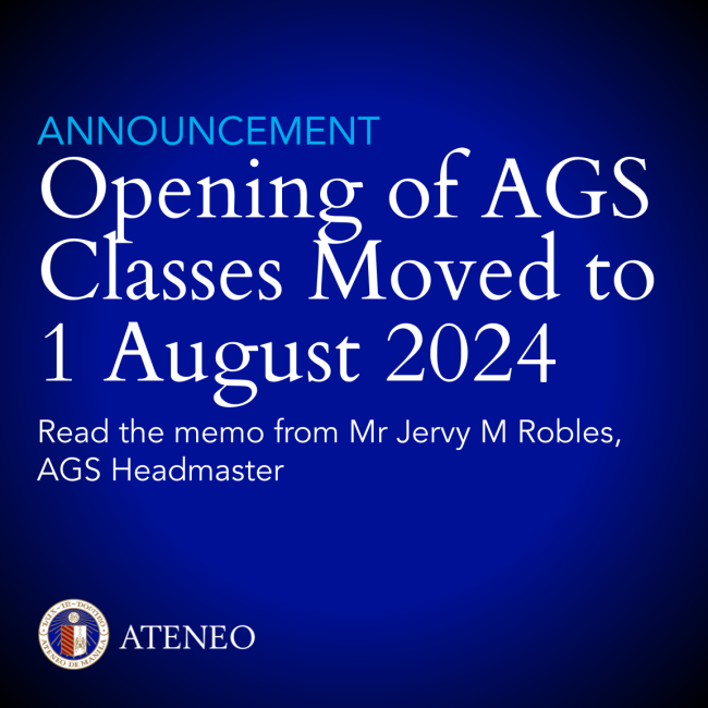 AGS opening of classes moved to 1 August 2024 