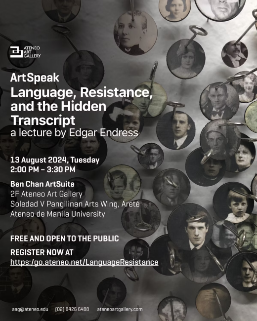 The poster of ArtSpeak with Edgar Endress