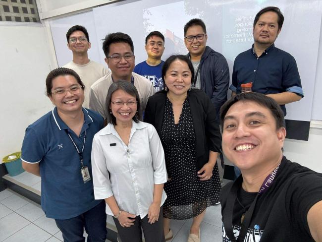 Dr Nillas with MathEd faculty and students