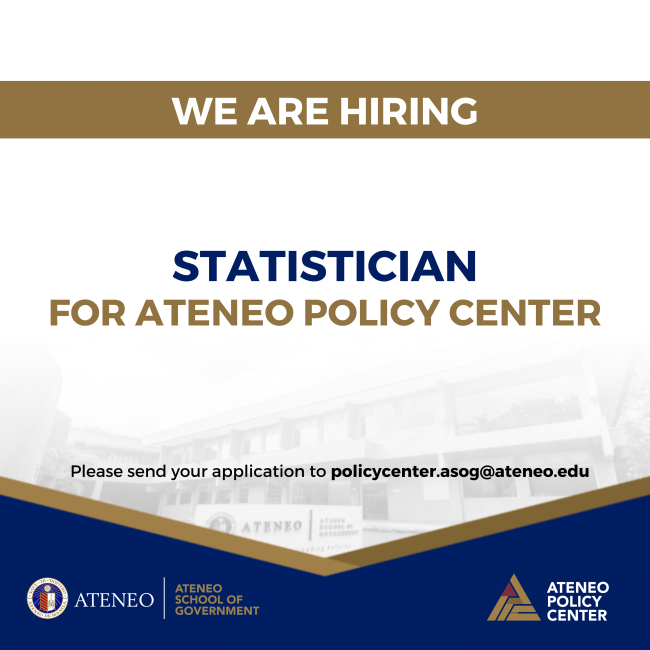 CALL FOR APPLICATIONS: ATENEO POLICY CENTER Statistician