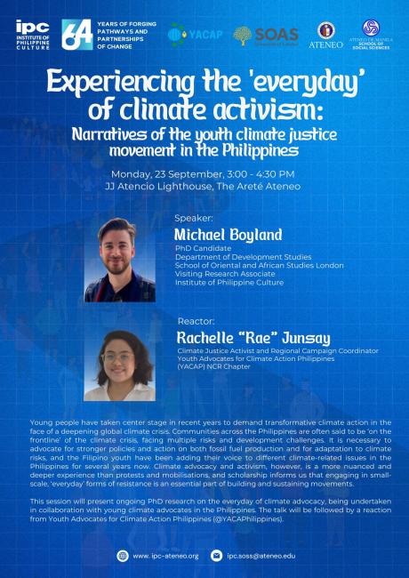 Experiencing the 'everyday’ of climate activism Narratives of the youth climate justice movement in the Philippines