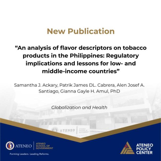 Flavored Tobacco Products in the Philippines: An Examination of Packaging Descriptors and Imagery