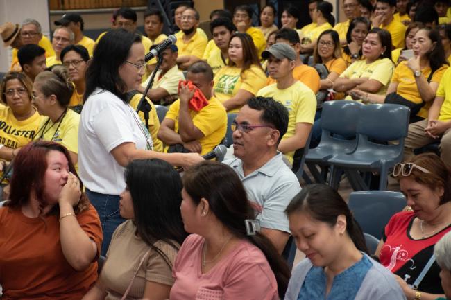 A partner-in-formation shares his inputs during the anti-bullying  campaign talk  