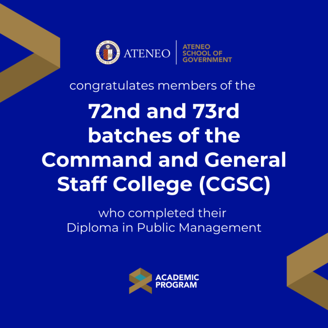 ASoG congratulates members of the 72nd and 73rd batches of the CGSC