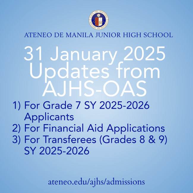 Updates from AJHS OAS 31 January 2025 